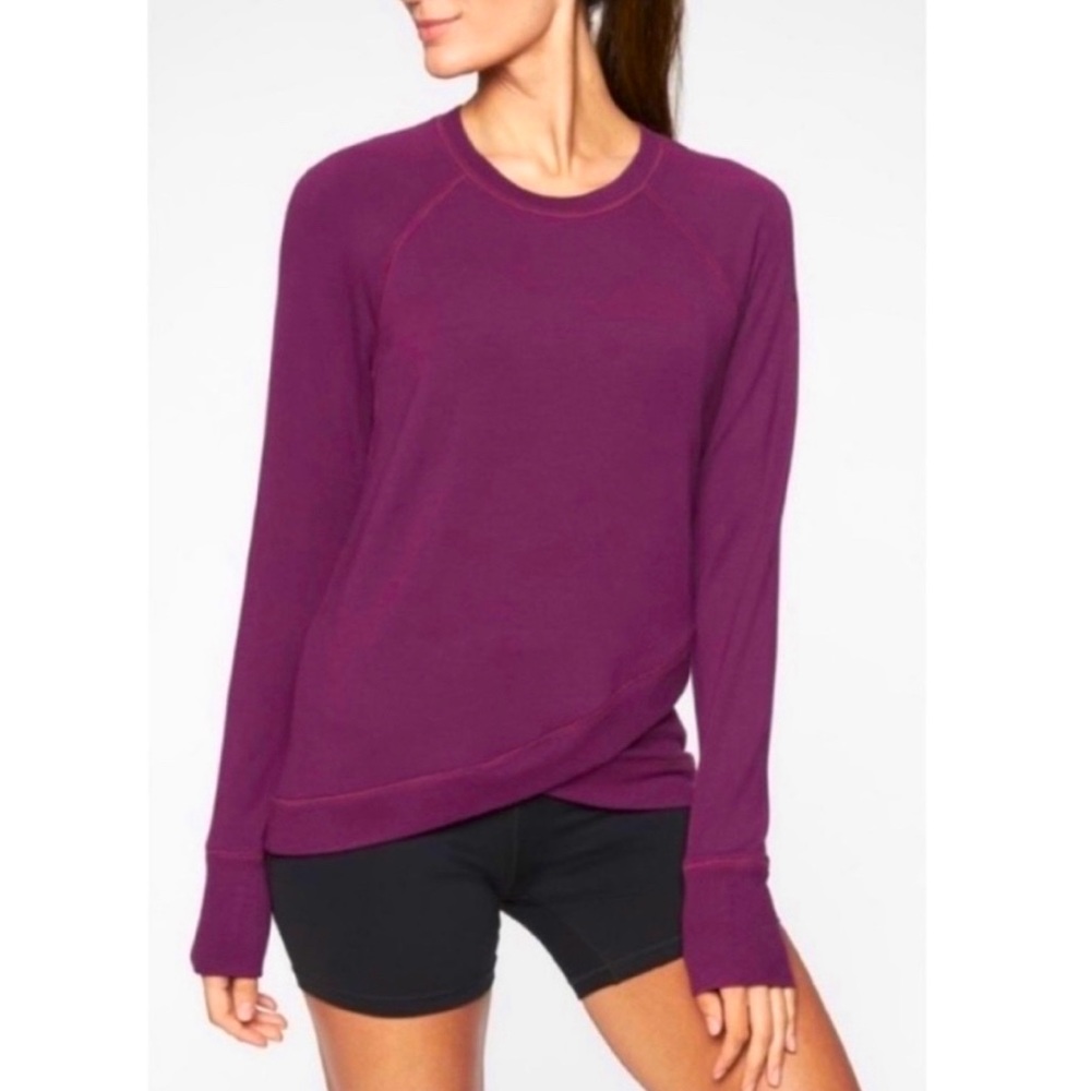 Athleta Criss Cross Pullover Athletic Long Sleeve Sweatshirt Top